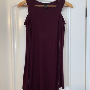 Forever 21 burgundy cut out dress